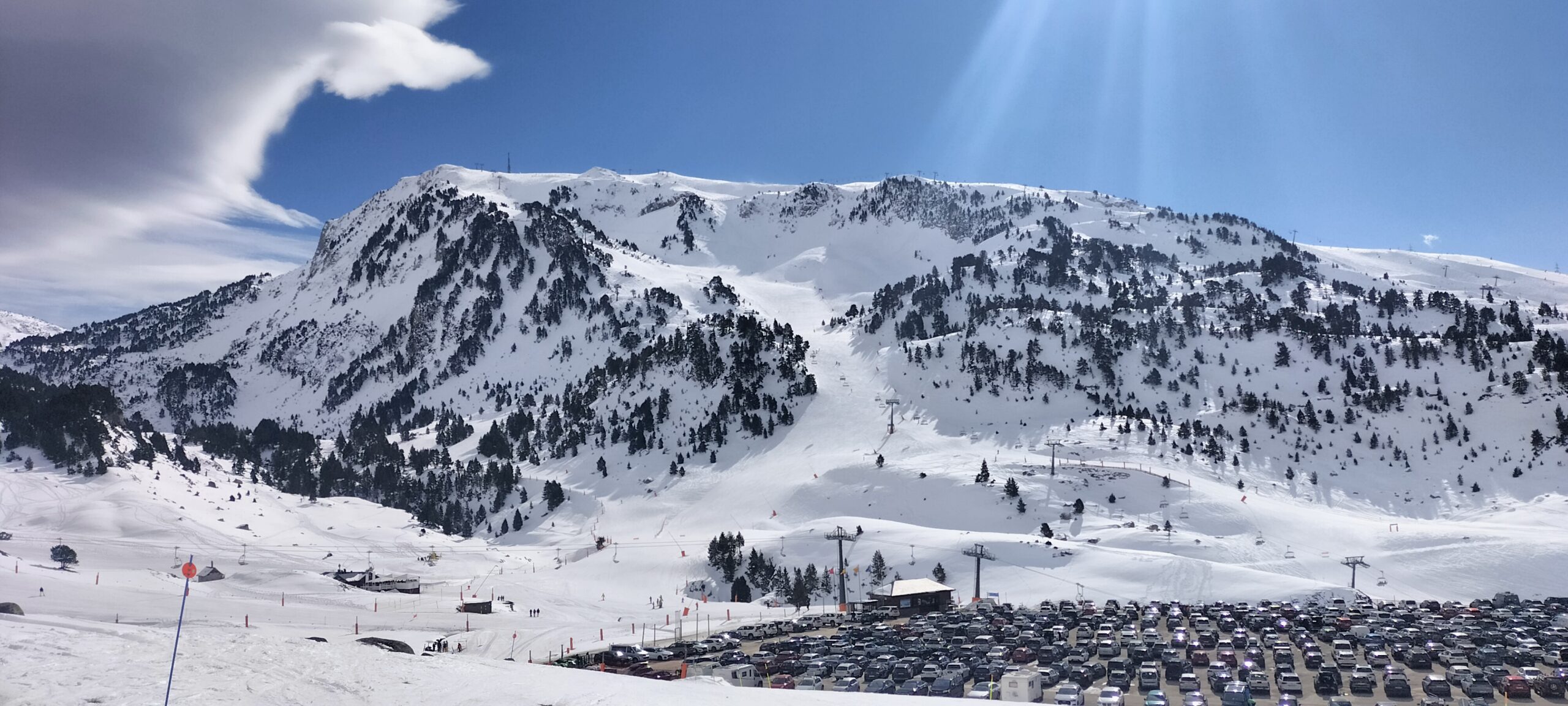 Vistas de Baqueira Beret y zonas freeride